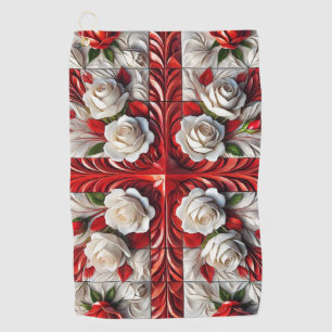 Golf Towel with English Roses