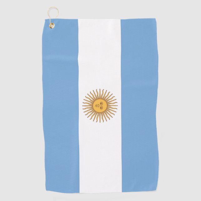 Golf Towel with flag of Argentina (Front)