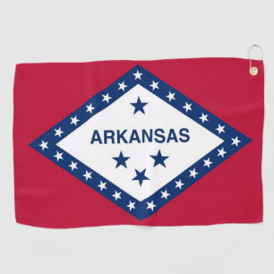 Golf Towel with flag of Arkansas, USA