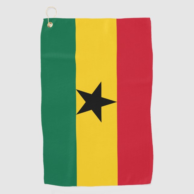 Golf Towel with flag of Ghana (Front)