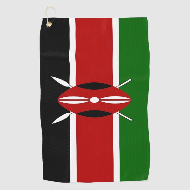 Golf Towel with flag of Kenya (Front)