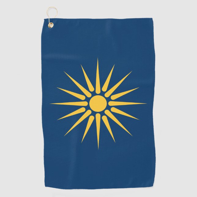 Golf Towel with flag of Macedonia, Greece (Front)