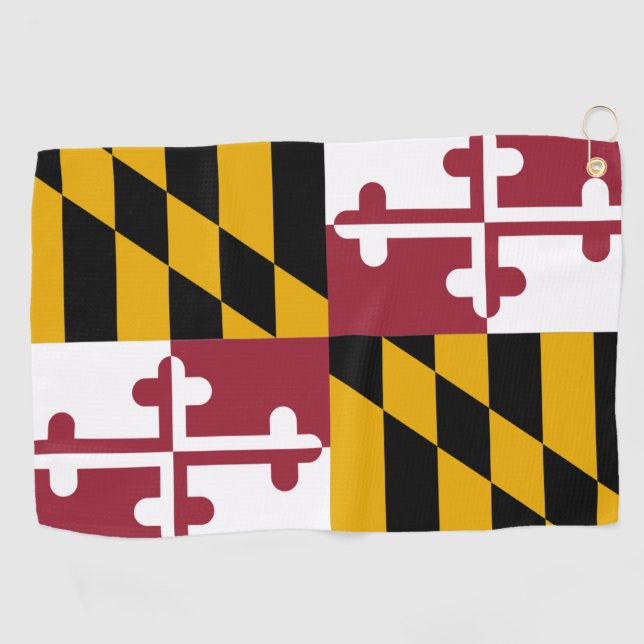 Golf Towel with flag of Maryland, USA (Horizontal)