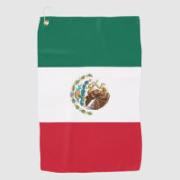 Golf Towel with flag of Mexico