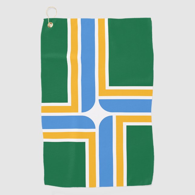 Golf Towel with flag of Portland City, USA (Front)