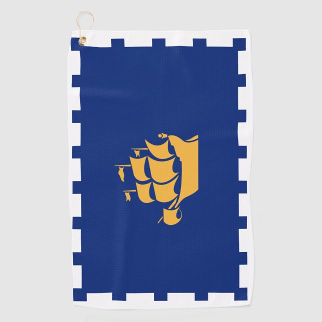 Golf Towel with flag of Quebec City, Canada (Front)