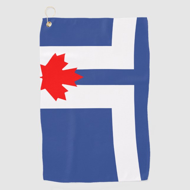 Golf Towel with flag of Toronto, Canada (Front)