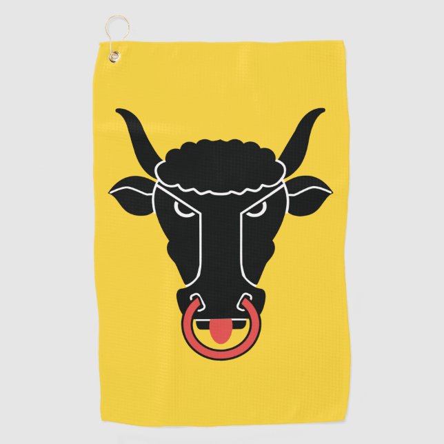 Golf Towel with flag of Uri, Switzerland (Front)