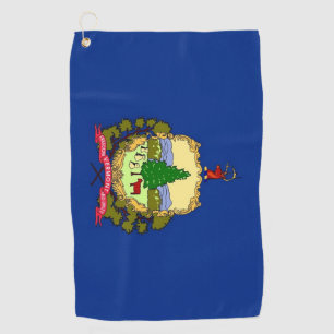 Golf Towel with flag of Vermont State, USA