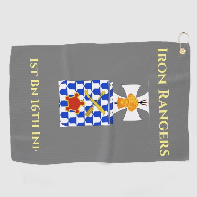 Golf Towel with Military Crest (Horizontal)