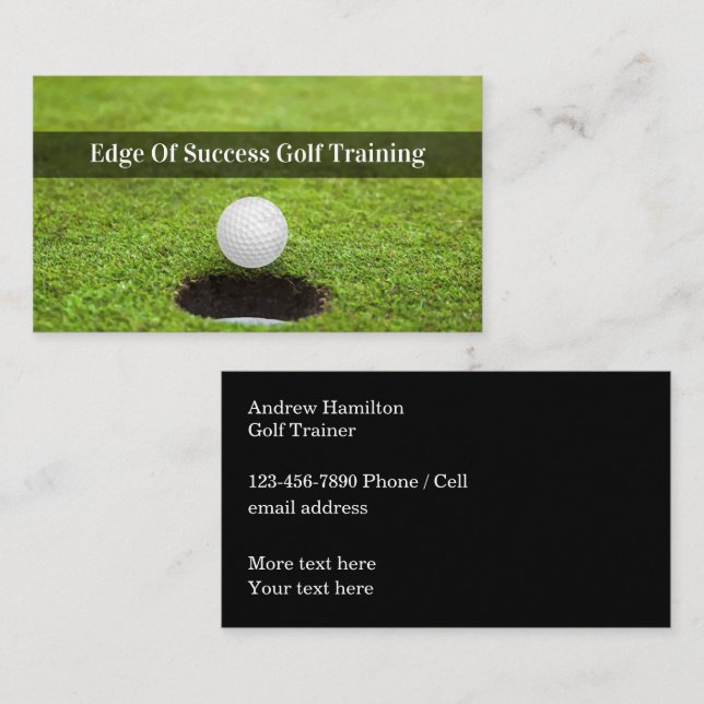 Golf Training Professional Business Profile Cards (Front/Back)