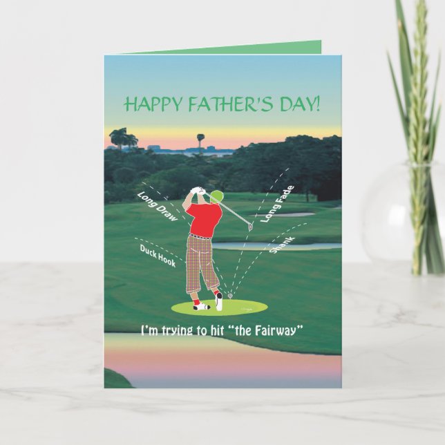 GOLF - Trying to hit "the Fairway" Card (Front)