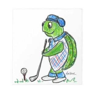 Golf Turtle Notepad