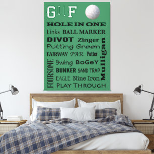 GOLF typography Canvas Print