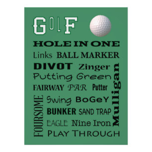 GOLF typography Photo Print