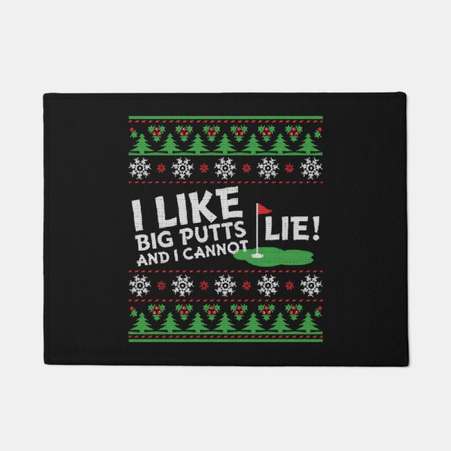 Golf Ugly Christmas Doormat (Front)