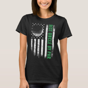 Golf   Usa American Flag Best Uncle By Par T-Shirt
