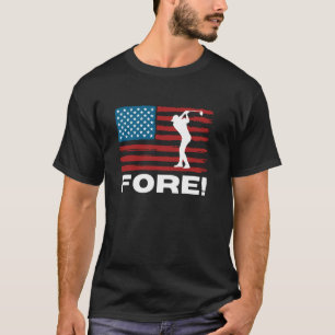 Golf USA Men US Flag Golfer Gifts Patriotic Golfin T-Shirt