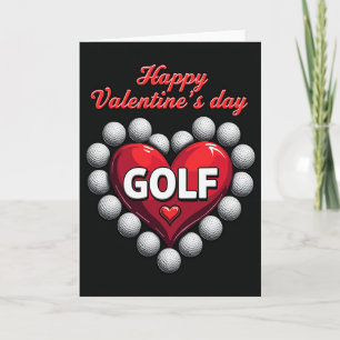 Golf Valentines Day Heartfelt Card