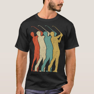 Golf Vintage Silhouette 60s 70s Retro Club & Ball T-Shirt