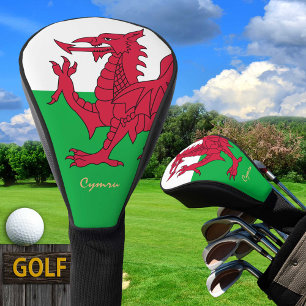 Golf Wales & Welsh Flag sport golfing Clubs Covers
