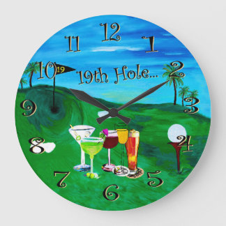 golf wall clock 19th hole