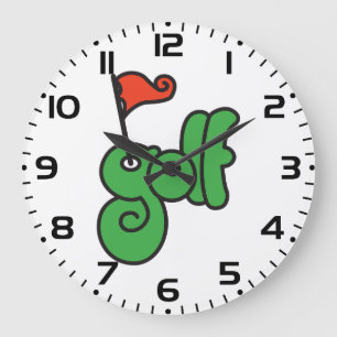 Golf Wang Vibrant Green and Red Large Clock