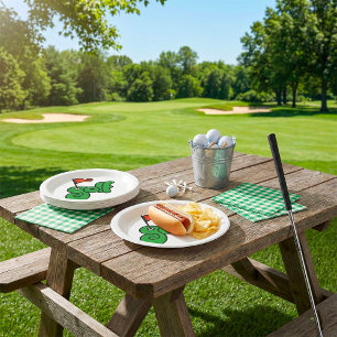 Golf Wang Vibrant Green and Red Paper Plate