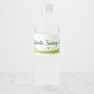 Golf water bottle label