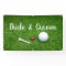Golf wedding banner golf ball and love on green