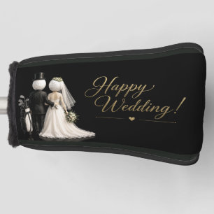 Golf Wedding Bride & Groom ball Head Cover
