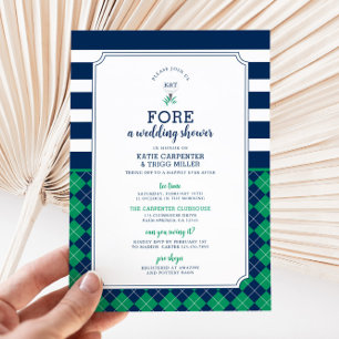 Golf Wedding Couples Shower Invitation