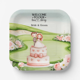 Golf Wedding Decorations at the Green Paper Plate