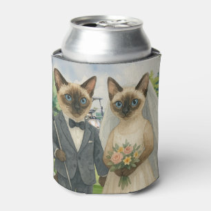 Golf Wedding for Cat Lovers on the course Can Cooler