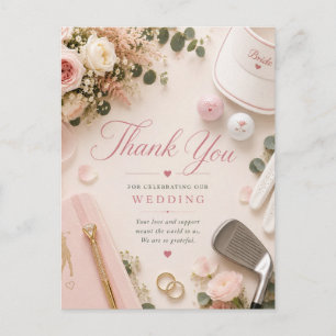 Golf Wedding  Postcard