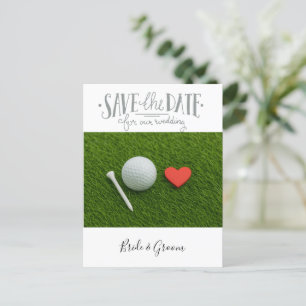 Golf wedding Save the date Postcard