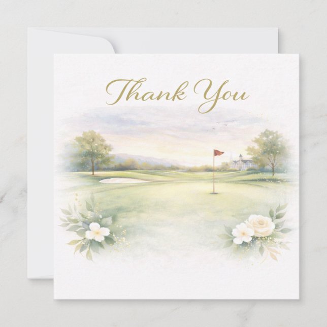GOLF WEDDING thank you card  (Front)