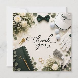 Golf Wedding Thank you Card