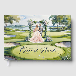 Golf Wedding themed for Golfer on Golf Course Guest Book