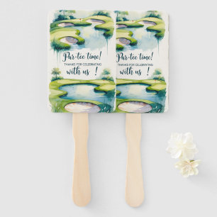 Golf Wedding themed Hand Fan