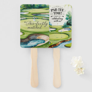 Golf Wedding themed Hand Fan