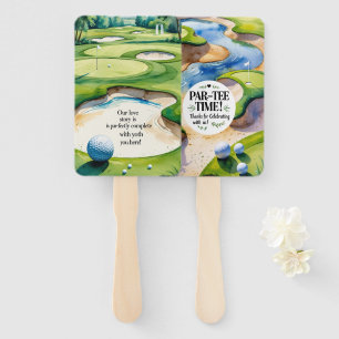 Golf Wedding themed Hand Fan