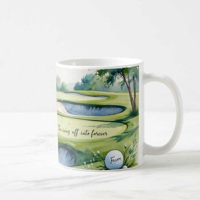Golf wedding themed on the course  coffee mug (Right)