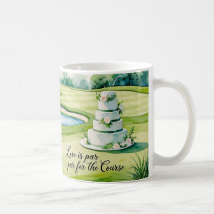 Golf wedding themed on the course  coffee mug