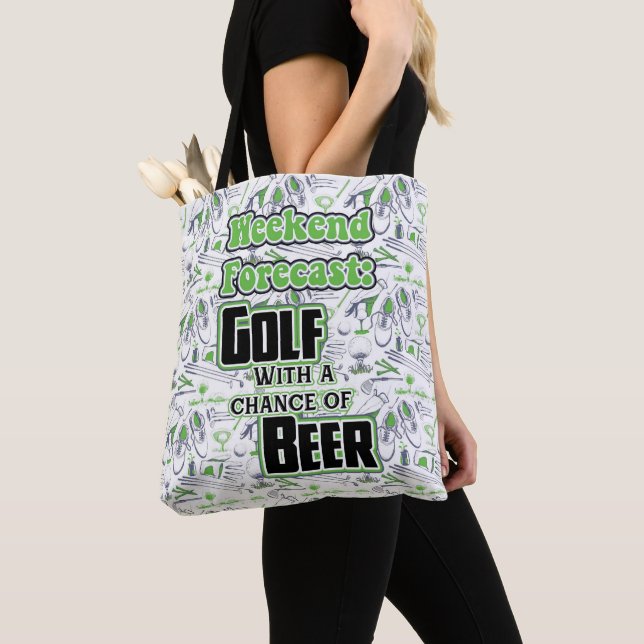 Golf Weekend forecast Tote Bag (Close Up)