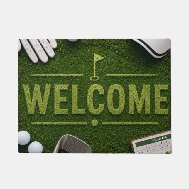 Golf Welcome to Golfer Home  Doormat (Front)