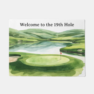 Golf Welcome to golfer home with golf course view Doormat