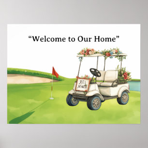 Golf Welcome to golfer home with golf wedding Poster
