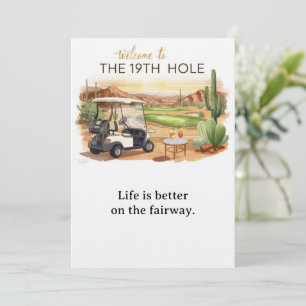 Golf Welcome to golfer house  FOR Arizona cocktail Invitation