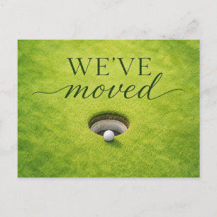 Golf we've moved to new house with golf ball Card